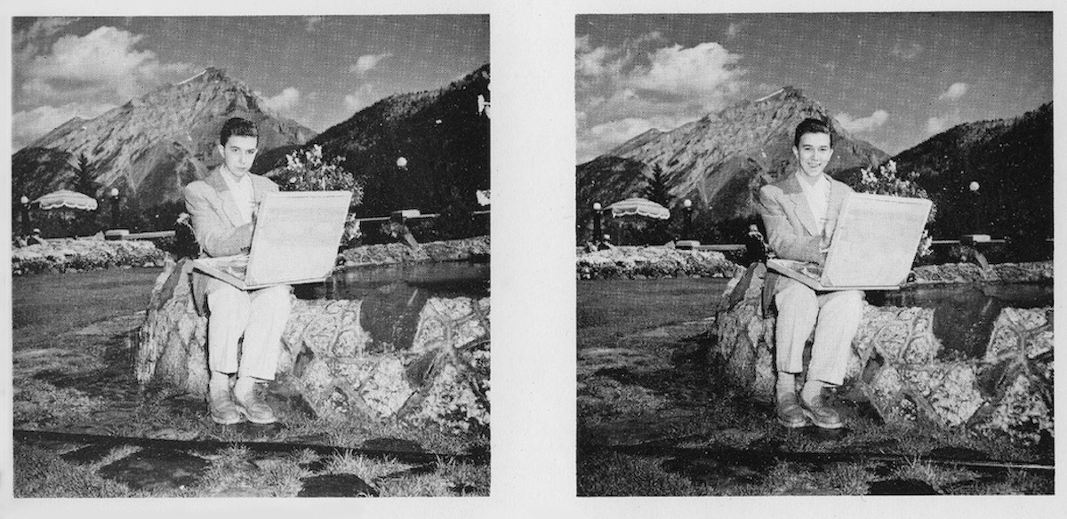 1971GL postcard in ImageBank Postcard Show GLwith paintbox in Banff1953