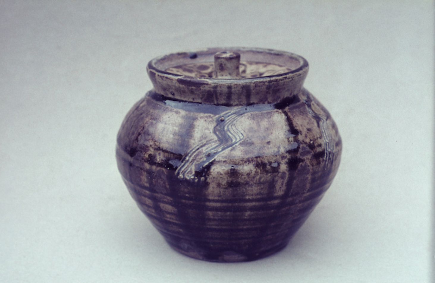2004GL _Thrown_ Lidded Pot, made in Hennock1964 Belkin Gallery 3l8245 copy